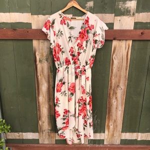 1x white and red/pink floral dress